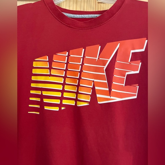 Nike DriFit Red Yellow and Orange Shirt Size Large‎ - Picture 2 of 5